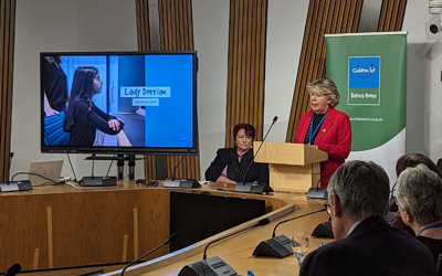 Lady Dorrian speaking at a parliamentary reception